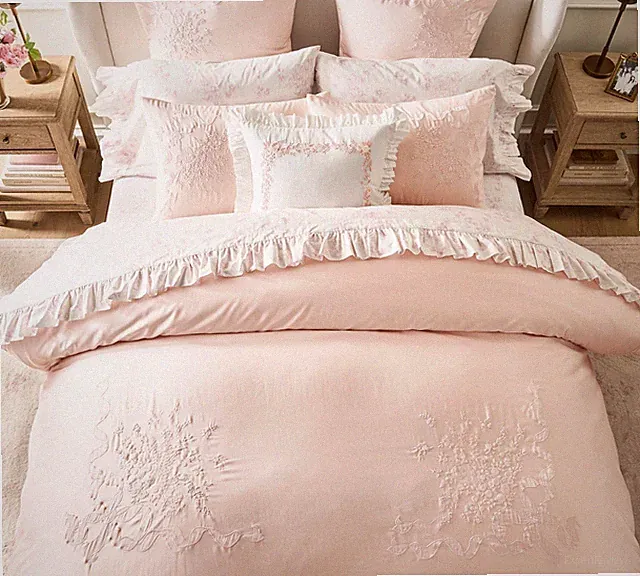 Pottery Barn LoveShackFancy Rococo Bow Duvet Cover Full/Queen