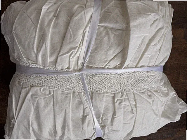 Pottery Barn Loveshackfancy Sweet Bows Full Queen Duvet Cover Ivory New Cotton
